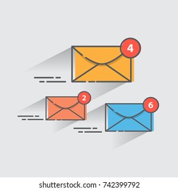 E-mail concept. send message, Marketing e-mail