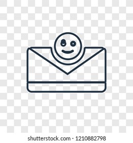 Email concept vector linear icon isolated on transparent background, Email concept transparency concept in outline style