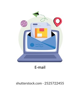 E-Mail Concepts Style illustrations. EPS 10 File