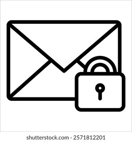 Email Confidential Icon Element For Design