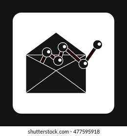 E-mail configuration icon in simple style isolated on white background. Message symbol