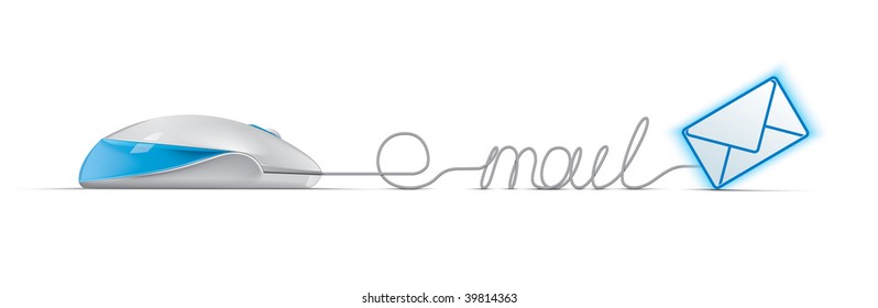 e-mail connecting the envelope