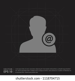 E-mail contact avatar icon - Black Creative Background - Free vector icon