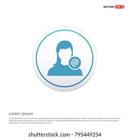 E-mail contact avatar icon White Background icon template