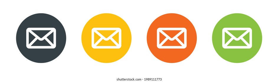 Email contact icon vector illustration.