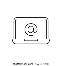 email contact - minimal line web icon. simple vector illustration. concept for infographic, website or app.