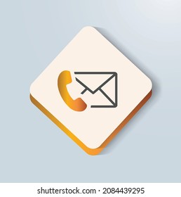 email contact number icon vector design