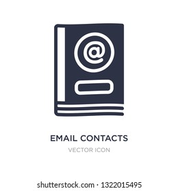 email contacts icon on white background. Simple element illustration from Business concept. email contacts sign icon symbol design.