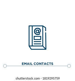email contacts outline vector icon. simple element illustration. email contacts outline icon from editable business concept. can be used for web and mobile
