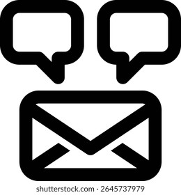 Email Conversations, Email, Communications Outline Icon