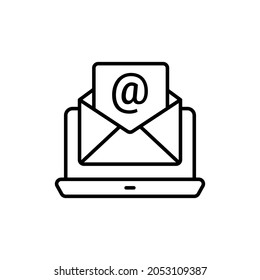 E-Mail Korrespondenz Symbol in Vektorgrafik. Logotyp