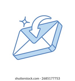 Correo electrónico Correspondencia Icono Vector ilustración de stock
