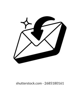 Correo electrónico Correspondencia Icono Vector ilustración de stock