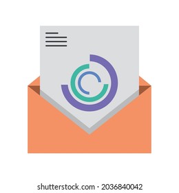 email data report icon isolated