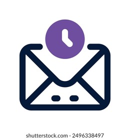 email delay icon. vector dual tone icon for your website, mobile, presentation, and logo design.