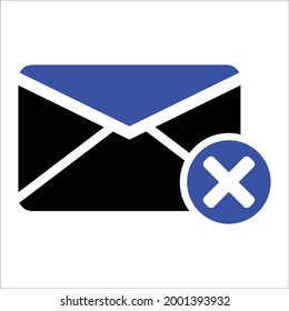 E-Mail löscht Cross-Close-Symbol
