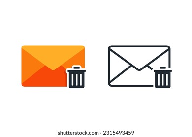 E-Mail Löschen Symbol. Illustrationsvektor