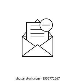 Email, delete, spam icon. Simple line, outline vector of information transfer icons for ui and ux, website or mobile application