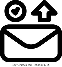 Email Delivered, Message Sent Outline Icon