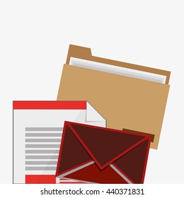 email design. envelope icon. Colorful illustration, vector 
