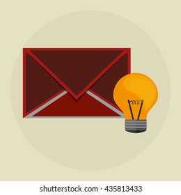 email design. envelope icon. Colorfull illustration, vector grap