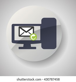 Email design. envelope icon. Isolated illustration , vector