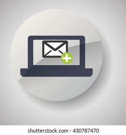 Email design. envelope icon. Isolated illustration , vector