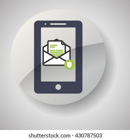 Email design. envelope icon. Isolated illustration , vector