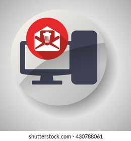 Email design. envelope icon. Isolated illustration , vector
