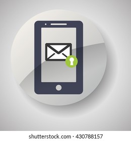 Email design. envelope icon. Isolated illustration , vector