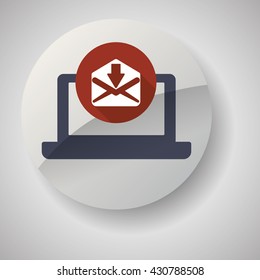Email design. envelope icon. Isolated illustration , vector