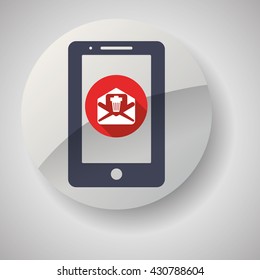 Email design. envelope icon. Isolated illustration , vector