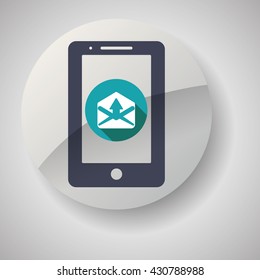 Email design. envelope icon. Isolated illustration , vector