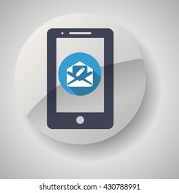 Email design. envelope icon. Isolated illustration , vector