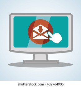 Email design. envelope icon. Isolated illustration , vector