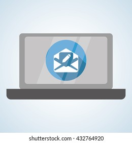 Email design. envelope icon. Isolated illustration , vector