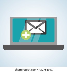 Email design. envelope icon. Isolated illustration , vector
