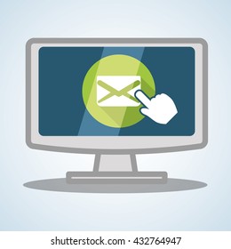 Email design. envelope icon. Isolated illustration , vector