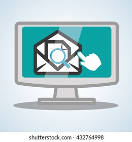 Email design. envelope icon. Isolated illustration , vector