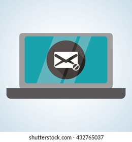 Email design. envelope icon. Isolated illustration , vector