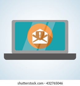 Email design. envelope icon. Isolated illustration , vector