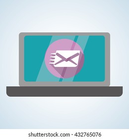 Email design. envelope icon. Isolated illustration , vector