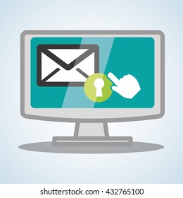 Email design. envelope icon. Isolated illustration , vector