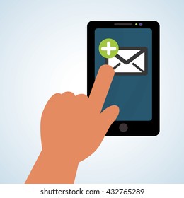 Email design. envelope icon. Isolated illustration , vector