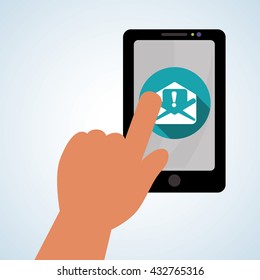 Email design. envelope icon. Isolated illustration , vector