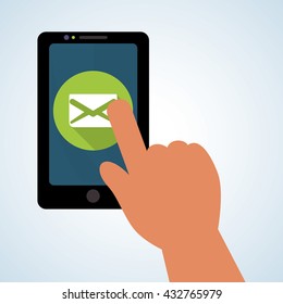 Email design. envelope icon. Isolated illustration , vector