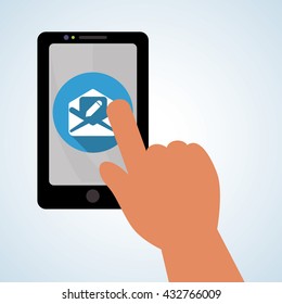 Email design. envelope icon. Isolated illustration , vector