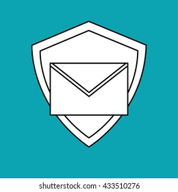 Email design. envelope icon. Isolated illustration , vector