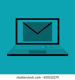 Email design. envelope icon. Isolated illustration , vector