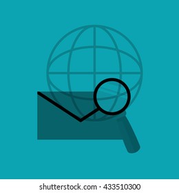 Email design. envelope icon. Isolated illustration , vector
